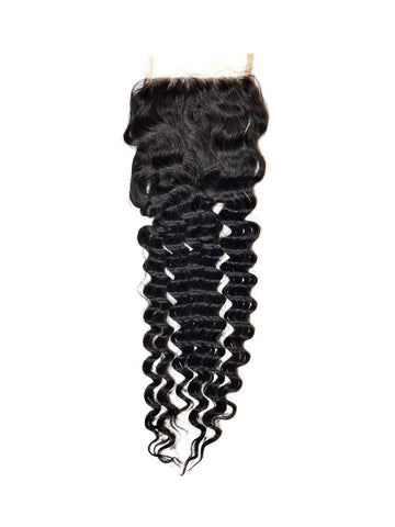 Deep Wave 4x4 Transparent Lace Closure